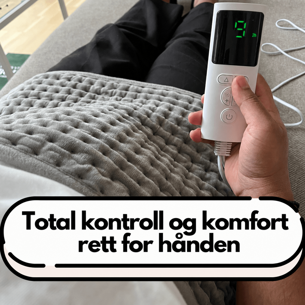 SootheMaster™ Stort elektrisk varmepledd for rygg - , nakke - og skuldersmerter (30x60 cm) - AVABeauty.no